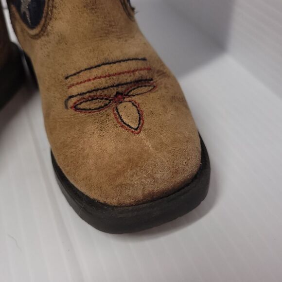 Cody James Toddler USA Flag Western Boots Wide Square Toe Kids 5D - Picture 12 of 13